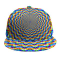 Psychedelic Wave Optical Illusion Snapback Cap