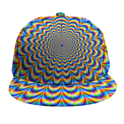 Psychedelic Wave Optical Illusion Snapback Cap