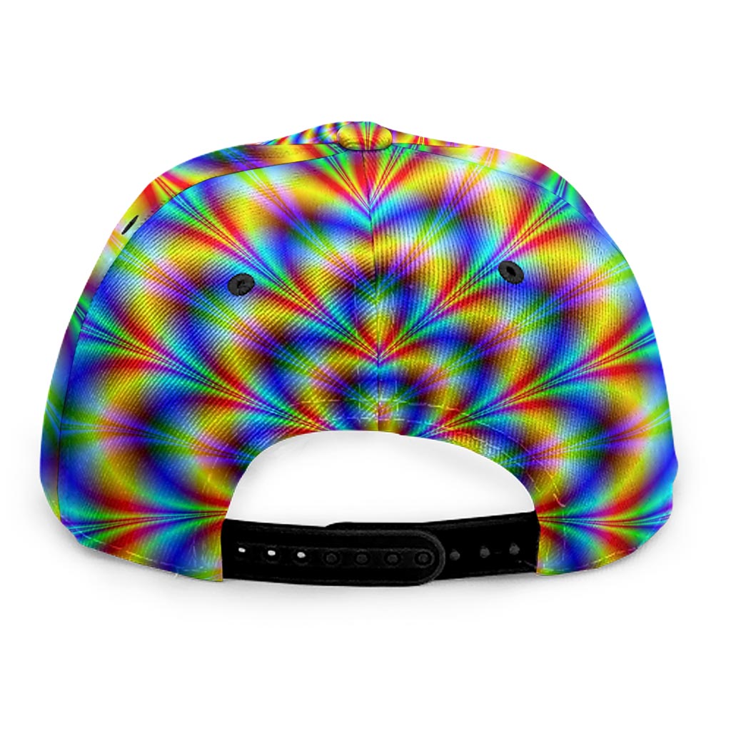 Psychedelic Wave Optical Illusion Snapback Cap