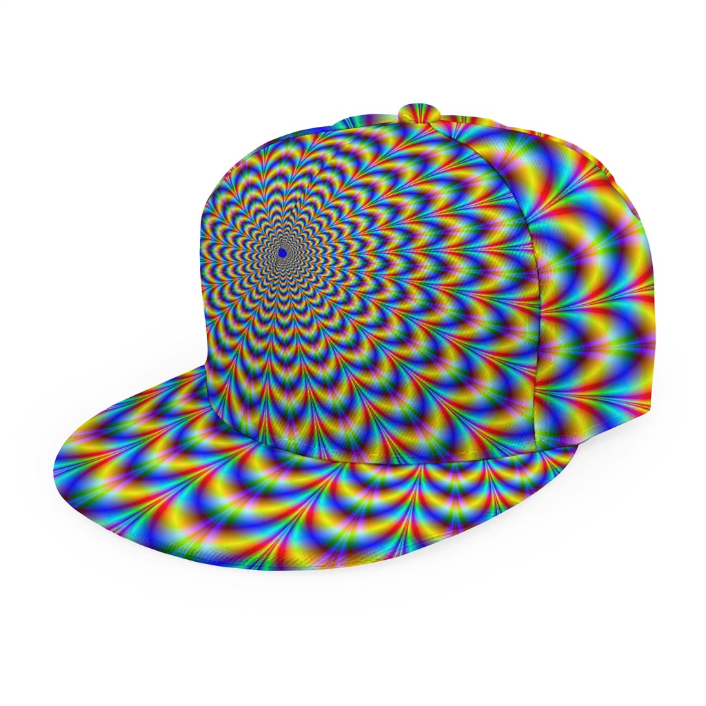 Psychedelic Wave Optical Illusion Snapback Cap