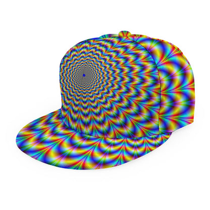 Psychedelic Wave Optical Illusion Snapback Cap
