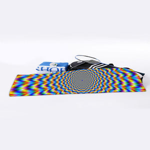 Psychedelic Wave Optical Illusion Sports Towel