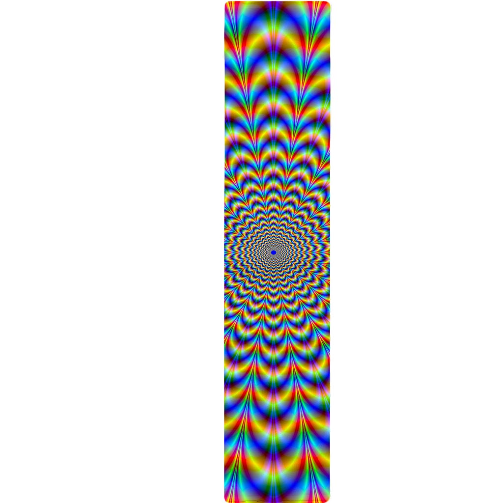 Psychedelic Wave Optical Illusion Table Runner