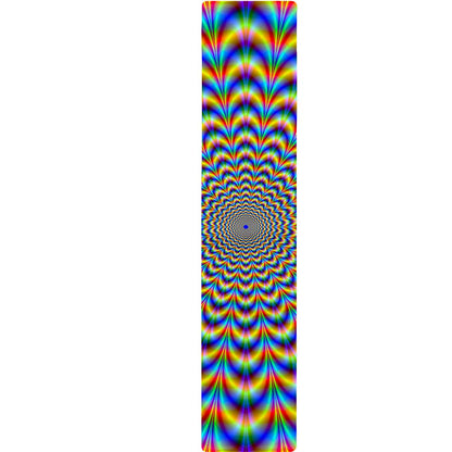 Psychedelic Wave Optical Illusion Table Runner