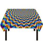 Psychedelic Wave Optical Illusion Tablecloth