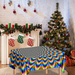 Psychedelic Wave Optical Illusion Tablecloth
