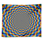 Psychedelic Wave Optical Illusion Tapestry