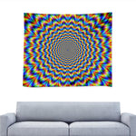 Psychedelic Wave Optical Illusion Tapestry