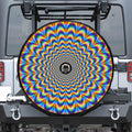Psychedelic Wave Optical Illusion Tire Cover With Camera Hole