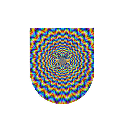 Psychedelic Wave Optical Illusion Toilet Lid Cover