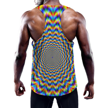 Psychedelic Wave Optical Illusion Training Tank Top