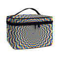 Psychedelic Wave Optical Illusion Travel Makeup Bag