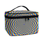Psychedelic Wave Optical Illusion Travel Makeup Bag
