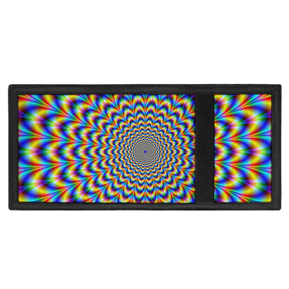 Psychedelic Wave Optical Illusion Trifold Wallet