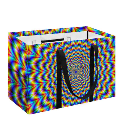 Psychedelic Wave Optical Illusion Utility Tote Bag