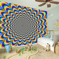 Psychedelic Wave Optical Illusion Wall Sticker