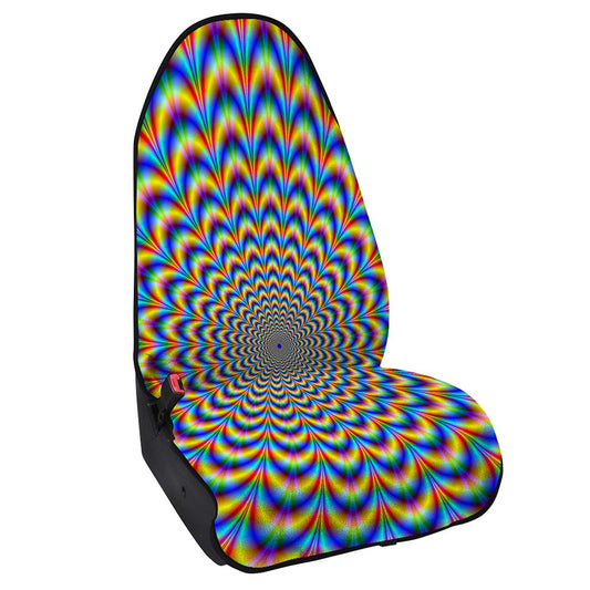 Psychedelic Wave Optical Illusion Waterproof Car Seat Cover