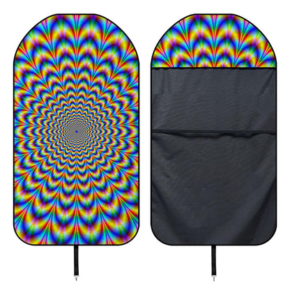 Psychedelic Wave Optical Illusion Waterproof Car Seat Cover