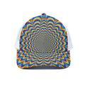 Psychedelic Wave Optical Illusion White Mesh Trucker Hat