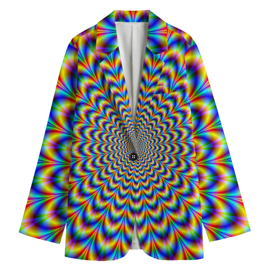 Psychedelic Wave Optical Illusion Women's Blazer