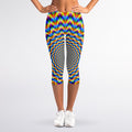 Psychedelic Wave Optical Illusion Women's Capri Leggings