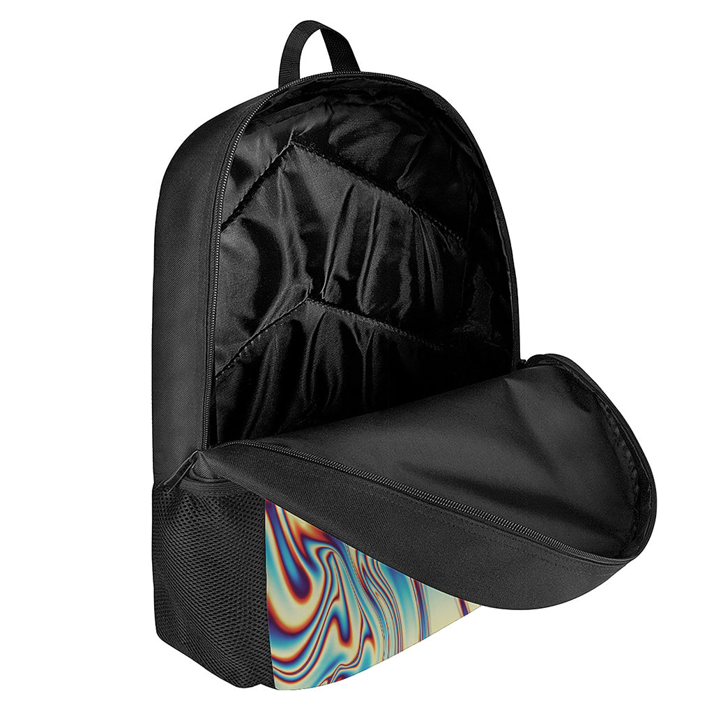 Psychedelic Wave Print 17 Inch Backpack