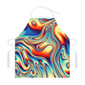 Psychedelic Wave Print Adjustable Apron