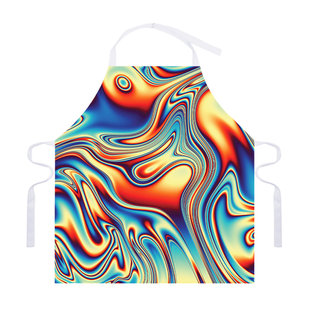Psychedelic Wave Print Adjustable Apron