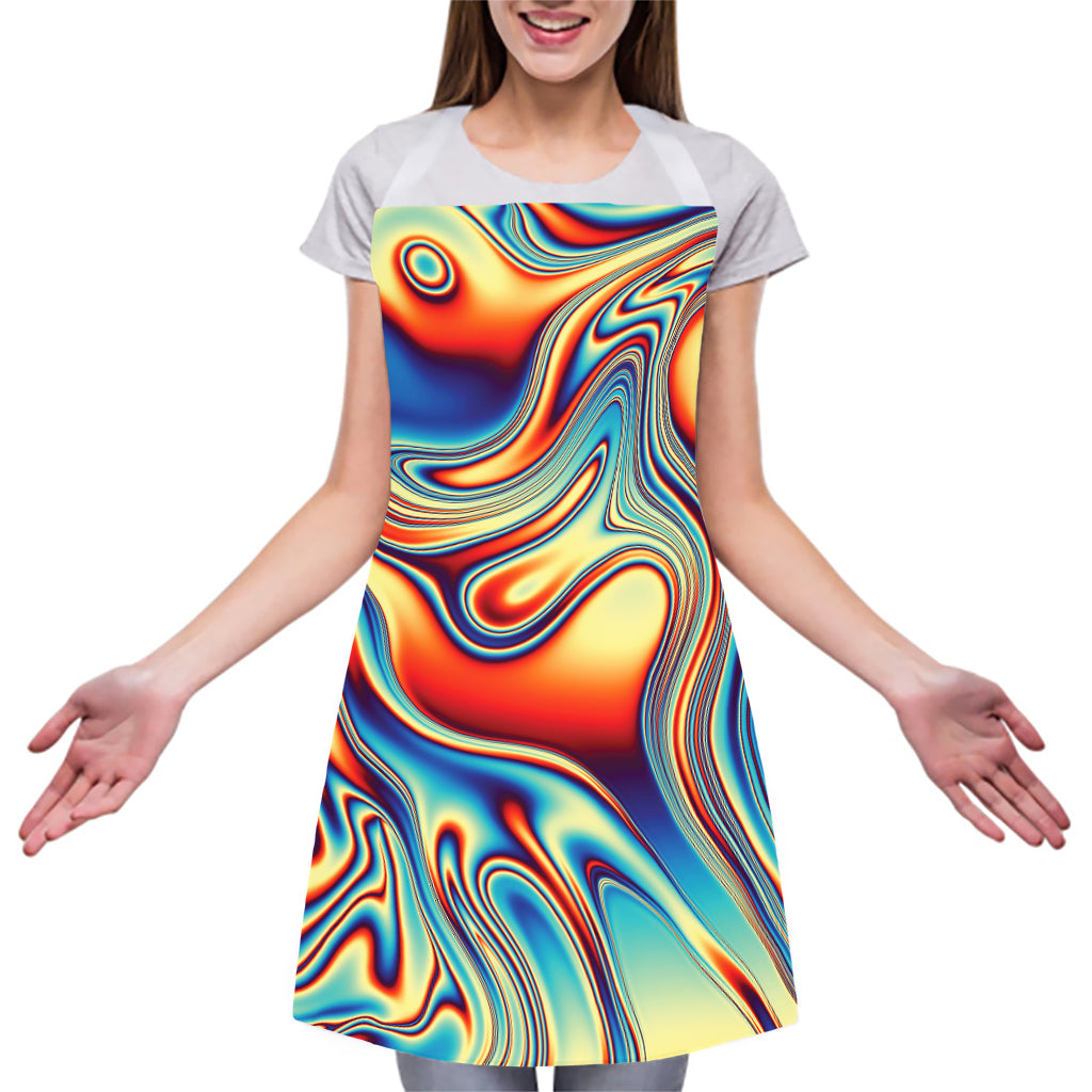 Psychedelic Wave Print Adjustable Apron