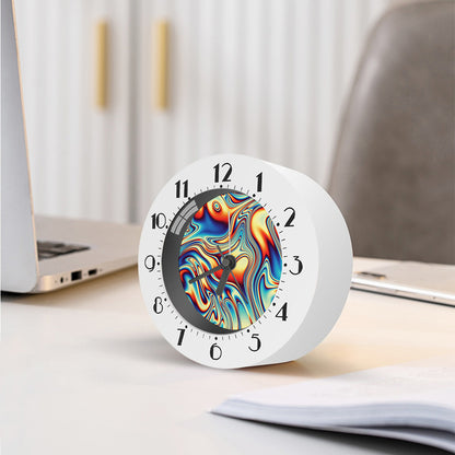 Psychedelic Wave Print Alarm Clock