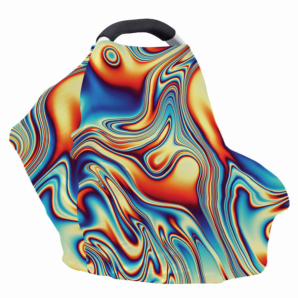 Psychedelic Wave Print Baby Seat Cover