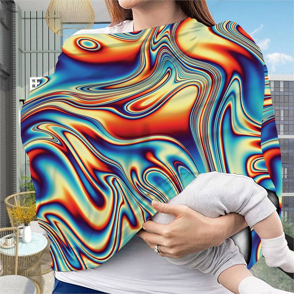Psychedelic Wave Print Baby Seat Cover