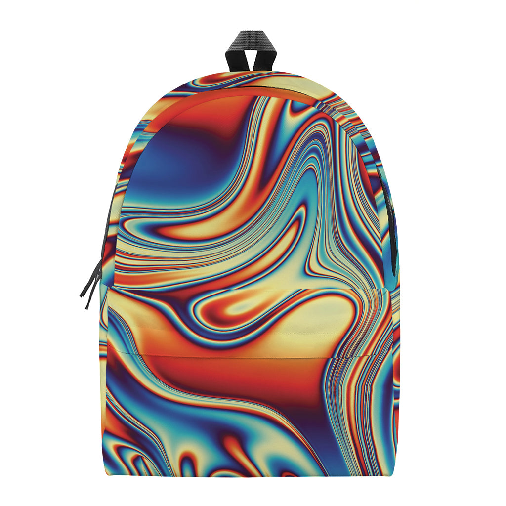 Psychedelic Wave Print Backpack