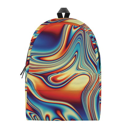 Psychedelic Wave Print Backpack