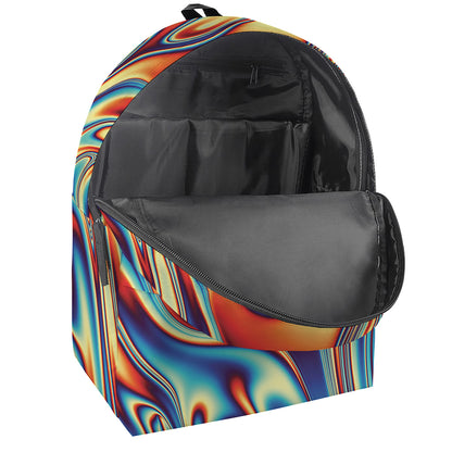 Psychedelic Wave Print Backpack
