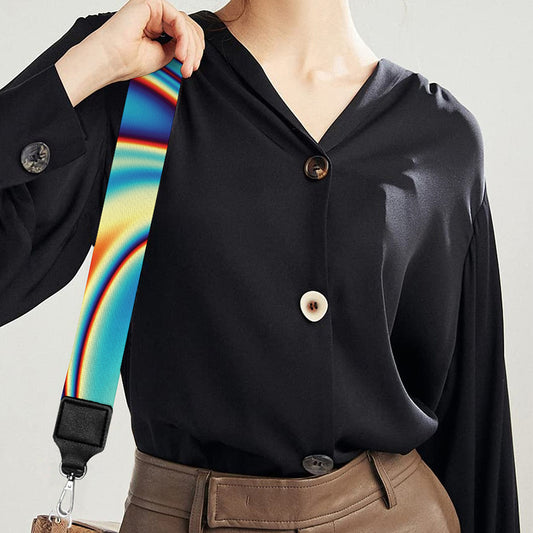 Psychedelic Wave Print Bag Strap