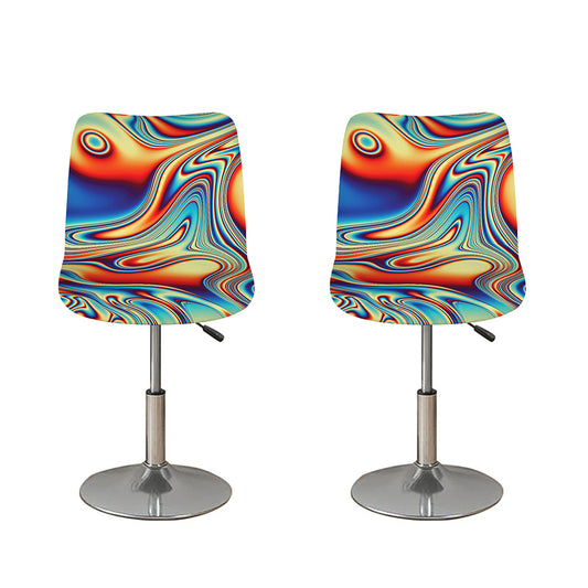 Psychedelic Wave Print Bar Stool Covers