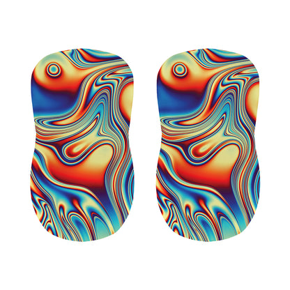 Psychedelic Wave Print Bar Stool Covers