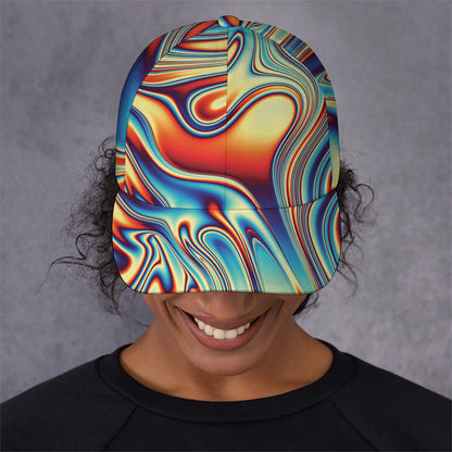 Psychedelic Wave Print Baseball Cap