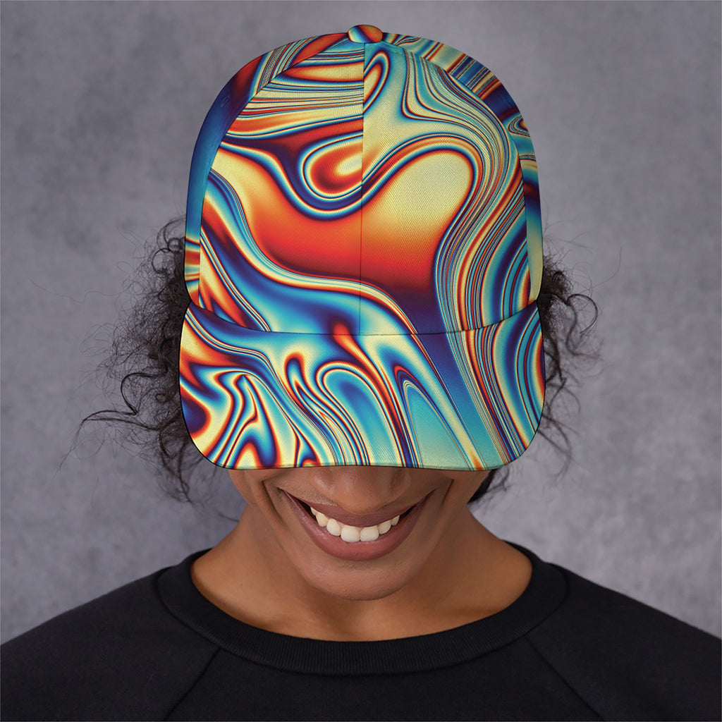 Psychedelic Wave Print Baseball Cap