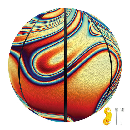 Psychedelic Wave Print Basketball