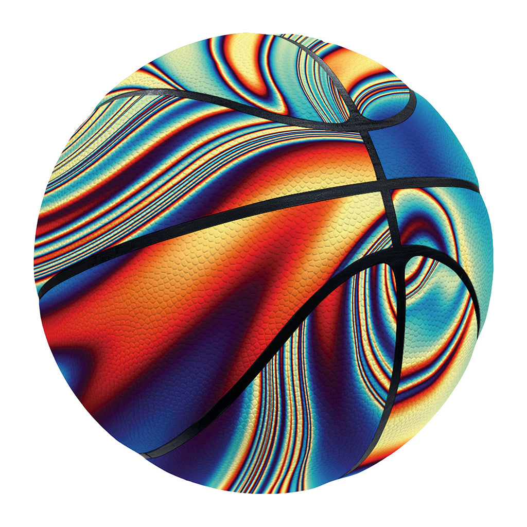 Psychedelic Wave Print Basketball