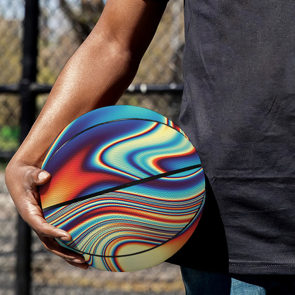 Psychedelic Wave Print Basketball