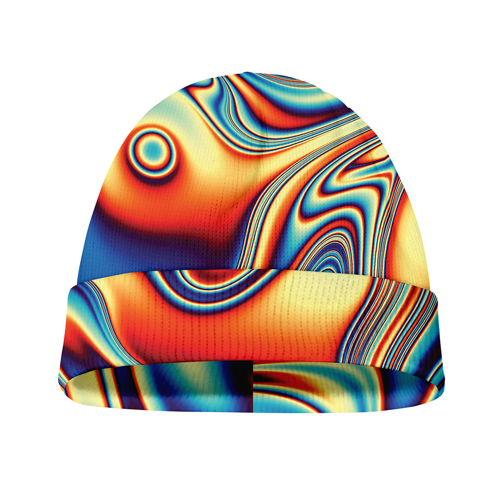 Psychedelic Wave Print Beanie