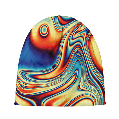 Psychedelic Wave Print Beanie