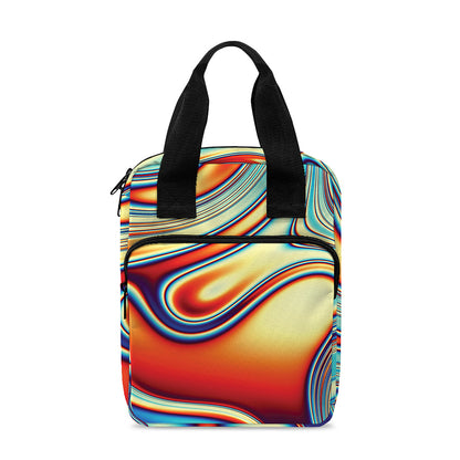 Psychedelic Wave Print Bible Tote Bag