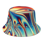 Psychedelic Wave Print Bucket Hat