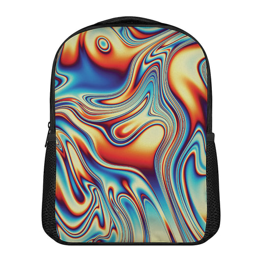 Psychedelic Wave Print Casual Backpack