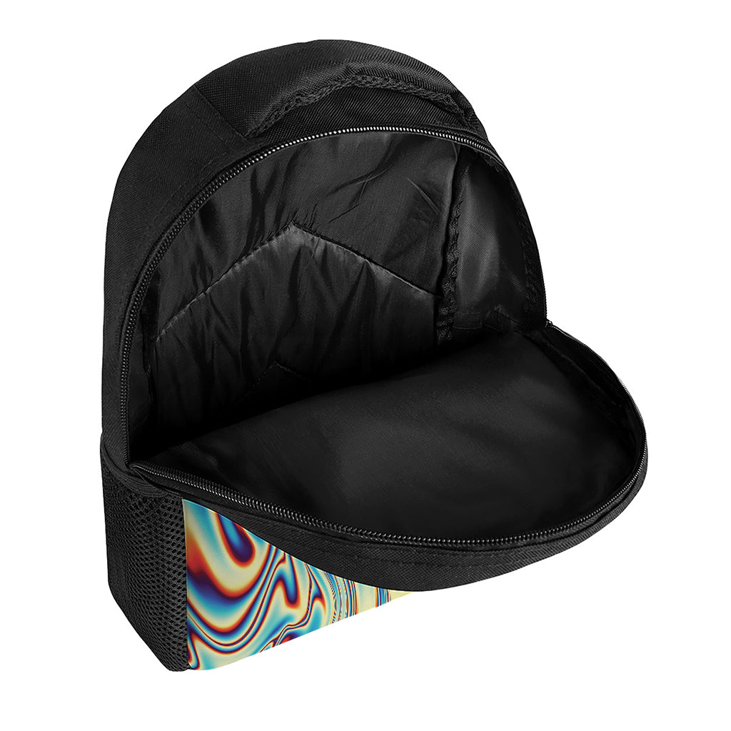 Psychedelic Wave Print Casual Backpack