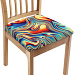 Psychedelic Wave Print Chair Cushion Cover